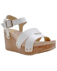 Volatile - Agnes Ankle Strap Platform Wedge Sandal - Lyst