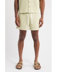 RIZORT - Gregory Basket Weave Knit Drawstring Shorts - Lyst