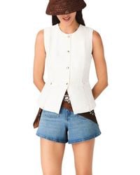 Maje - Embroidered Linen-Blend Jacket - Lyst