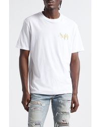 Amiri - Champagne Cotton Graphic T-shirt - Lyst