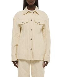 Helmut Lang - Metallic Crushable Crinkle Denim Jacket - Lyst
