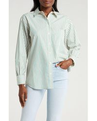 FRAME - The Borrowed Pocket Stripe Cotton Button-up Shirt - Lyst