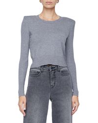 L'Agence - Rib Sleeve Sweater - Lyst