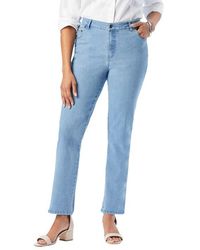 Jessica London - True Fit Stretch Denim Straight Leg Jean - Lyst