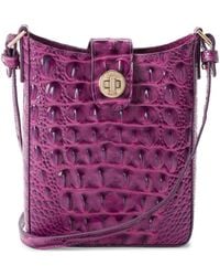 Brahmin - Marley Croc Embossed Leather Crossbody Bag - Lyst
