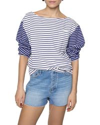 Rebecca Minkoff - Ruby Stripe Pocket Cotton Jersey Top - Lyst