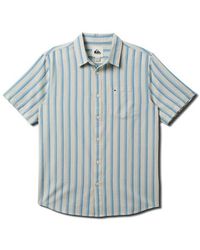 Quiksilver - Oxford Stripe Classic Short Sleeve Button-Up Shirt - Lyst