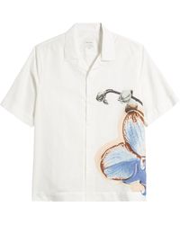 Paul Smith - Regular Fit Orchid Linen & Cotton Camp Shirt - Lyst