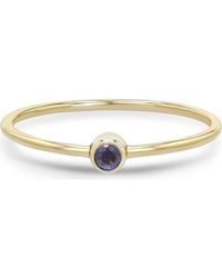 Zoe Chicco - 14K Bezel Birthstone Stacking Ring - Lyst