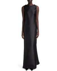 Givenchy - Draped Open Back Wool & Silk Gown - Lyst