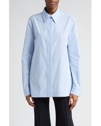 Jil Sander - Monday Slim Fit Stripe Cotton Poplin Button-up Shirt - Lyst