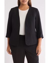 Kasper - Cardigan-Style Stretch Crepe Blazer - Lyst