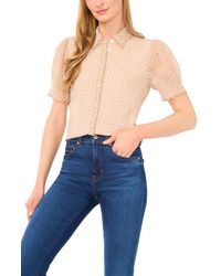 Cece - Print Scallop Shirt - Lyst
