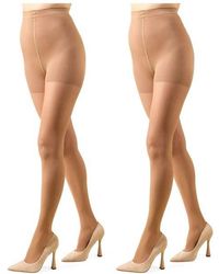 Memoi - 2-Pack Control Top Tights - Lyst
