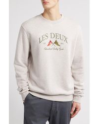 Les Deux - Ivy League French Terry Crewneck Sweatshirt - Lyst