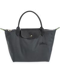 Longchamp - Le Pliage Green Recycled Canvas Top Handle Bag - Lyst
