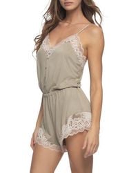 Felina - Amelie Pajama Romper - Lyst