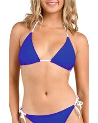Citrus - Solid Triangle Bikini Top - Lyst