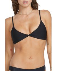 Volcom - Simply Seamless Twist Front Bikini Top - Lyst