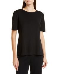 Misook - Short Sleeve Knit Tunic Top - Lyst