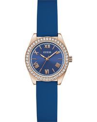 Guess - Mini Luna Silicone Strap Watch, 30Mm - Lyst