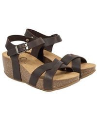 Celtic & Co. - Crossover Wedge Sandal - Lyst