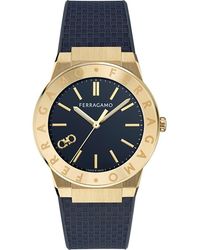 Ferragamo - Logo Recycled Polyurethane Strap Watch, 41Mm - Lyst