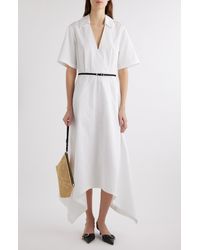 Givenchy - Voyou Belted Cotton Poplin Midi Dress - Lyst