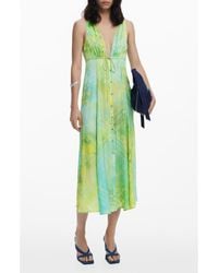 Desigual - Sleeveless A-Line Midi Dress - Lyst