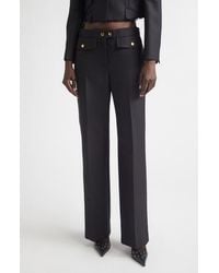 McQueen - Straight Leg Wool & Mohair Trousers - Lyst