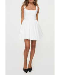 strapless open back dress Alora Mini Dress White