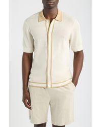 CHE - Jorge Short Sleeve Knit Button-Up Shirt - Lyst