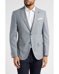 BOSS - Hutson Slim Fit Windowpane Check Wool Sport Coat - Lyst