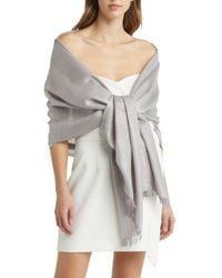 Nordstrom - Metallic Lightweight Wrap - Lyst