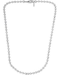 AllSaints - Beadshot Sterling Silver Ball Chain Necklace - Lyst