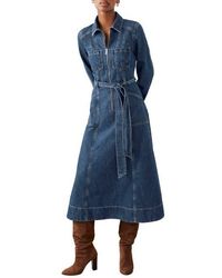 Mint Velvet - Denim Belted Midi Shirt Dress - Lyst