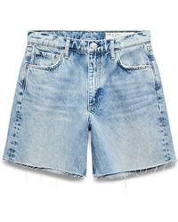 Rag & Bone - Kaia Raw Hem High Waist Relaxed Fit Denim Shorts - Lyst
