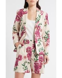 Tahari - Print One-Button Blazer - Lyst
