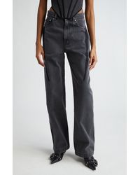 Dion Lee - Slouchy Darted Low Rise Wide Leg Jeans - Lyst