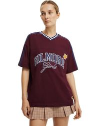 Cotton On - Lcn V Neck Retro Graphic Boxy Tee - Lyst