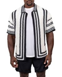 Maceoo - Marthy Knit Short Sleeve Button-Up Shirt - Lyst