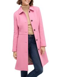 J.Crew Classic Lady Italian Double Cloth Wool Blend Day Coat - Pink