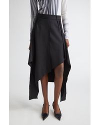 Jason Wu - Inverted Seam Suiting Wool Asymmetric Midi Skirt - Lyst