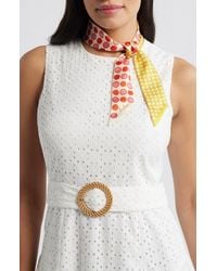 Echo - Spot & Dot Silk Satin Ribbon Scarf - Lyst