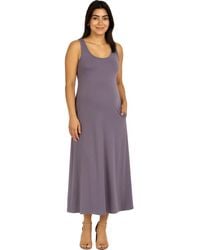 24seven Comfort Apparel - Maternity Scoop Neck Sleeveless Maxi Dress With Pockets - Lyst