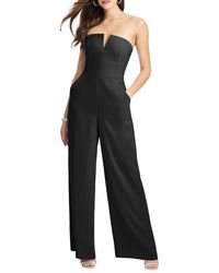 Dessy Collection - Strapless Crepe Jumpsuit - Lyst