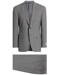 Canali - Siena Regular Fit Plaid Super 130S Wool Suit - Lyst