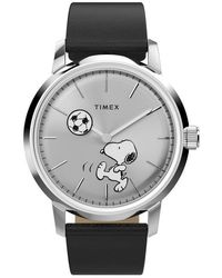 Timex - Peanuts X Timex Marlin Automatic 40Mm Leather Strap Watch - Lyst