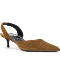 STAUD - Sebastian Slingback Pointed Toe Kitten Heel Pump - Lyst