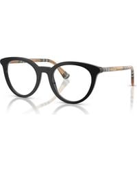 Burberry - 48Mm Round Optical Glasses - Lyst